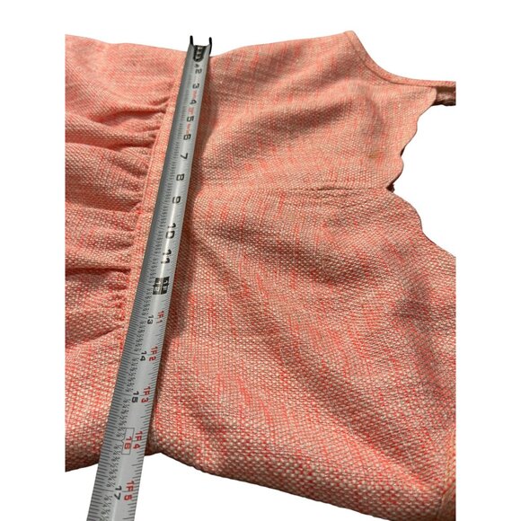 J. Crew womens Romantic Chic dress Size 12 Orange/white/Pink  pockets Sleeveless - Picture 10 of 12